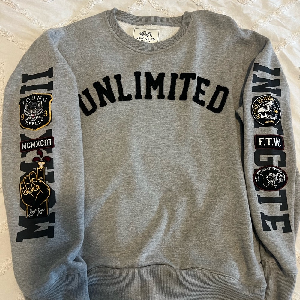 Ecko Unlimited Gray Graphic Men's Sweatshirt